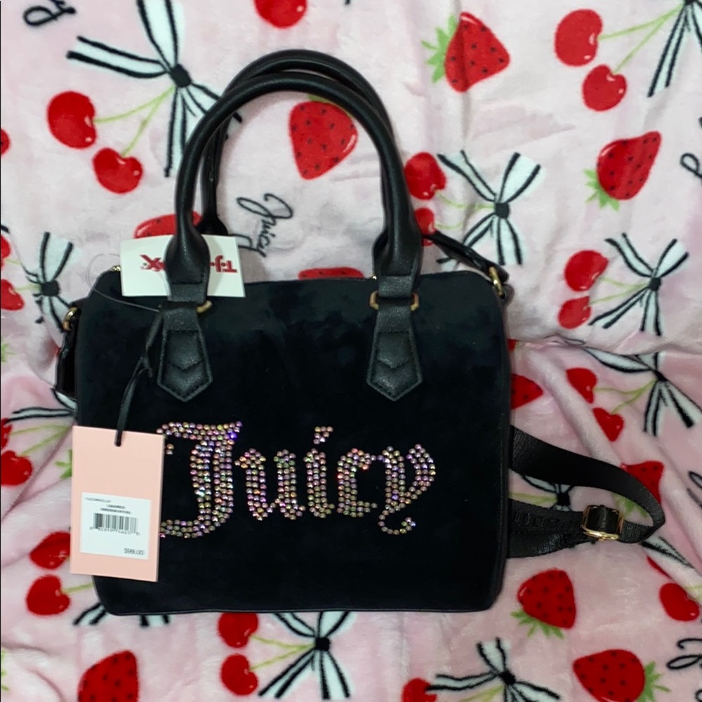 🖤🖤NEW!!!🖤🖤Juicy Couture Black Satchel with Rhinestone Embellishments